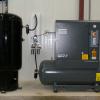 10 hp Atlas-Copco Screw-type Compressor with two storage tanks and Twin Tower Drier